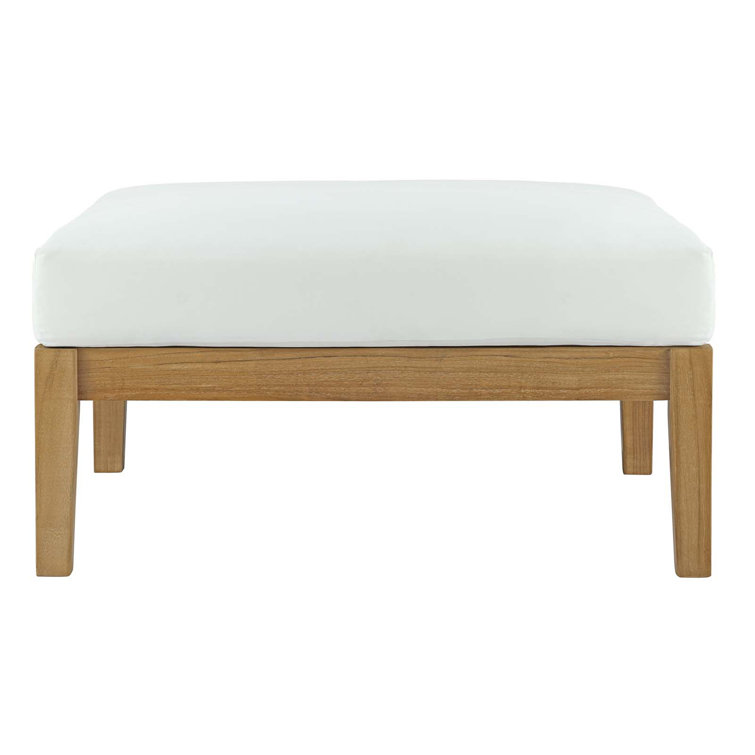 Modway Bayport Teak Outdoor Ottoman Wayfair Canada
